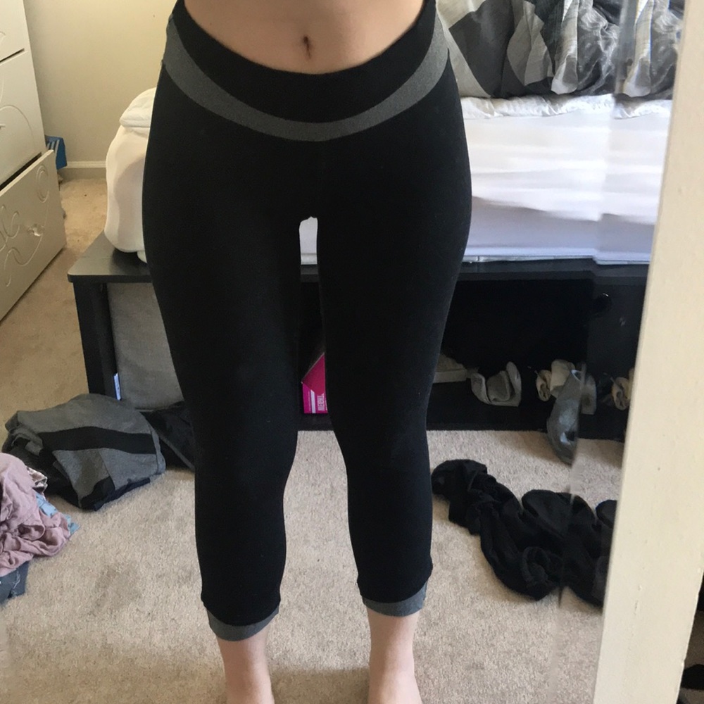 Black and grey leggings